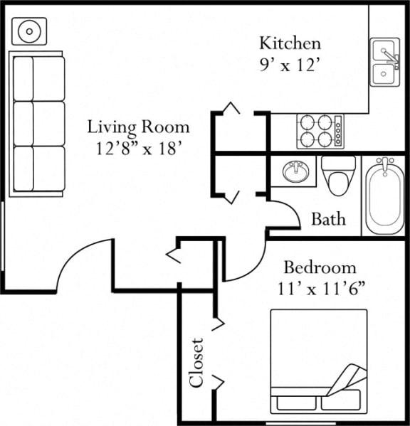 Floor Plans of Red Coach Village in Springfield, OH